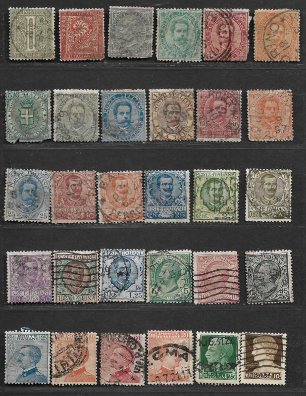 COLLECTION LOT OF 36 ITALY 1863-1942 STAMPS CV + $82