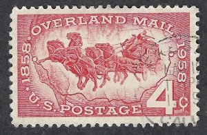 United States #1120 4¢ Overland Mail (1958). Used.