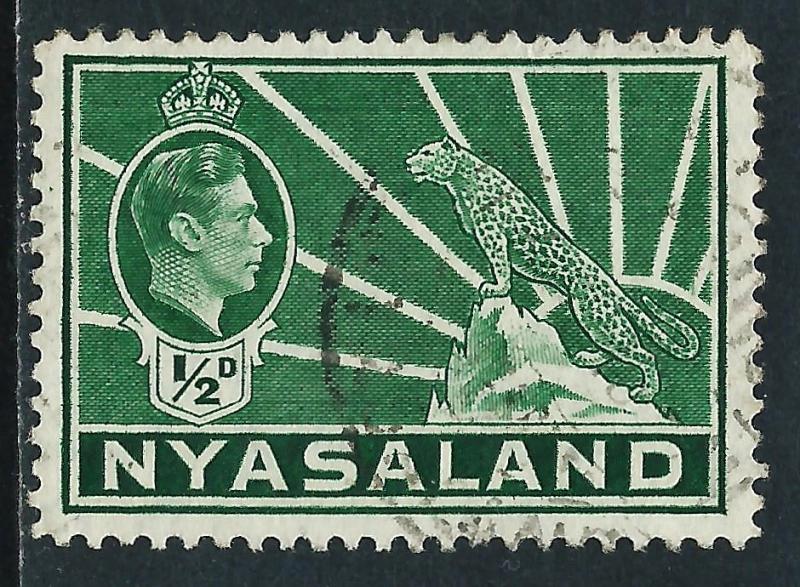 Nyasaland Protectorate, Sc #54, 1/2d Used