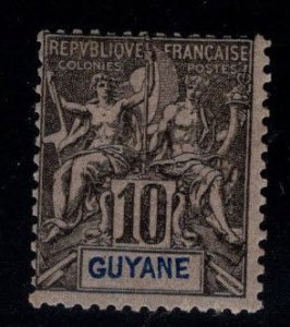 French Guiana Scott 37 Perf 14x13.5 MH*