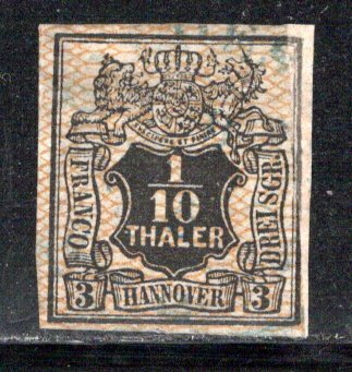 German States Hanover Scott # 14, used