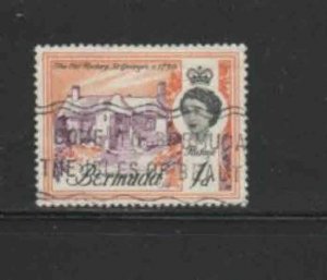 BERMUDA #175 1962 1p QEII & THE OLD RECTORY F-VF USED a