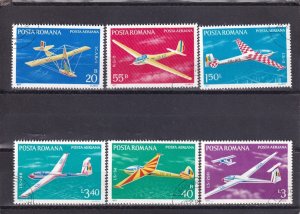 LI02 Romania 1977 Aviation - Gliders  Full Set  Used Stamps