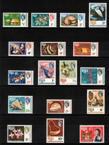 FIJI 1968 Definitives; Scott 240-56, SG 371-87; MNH