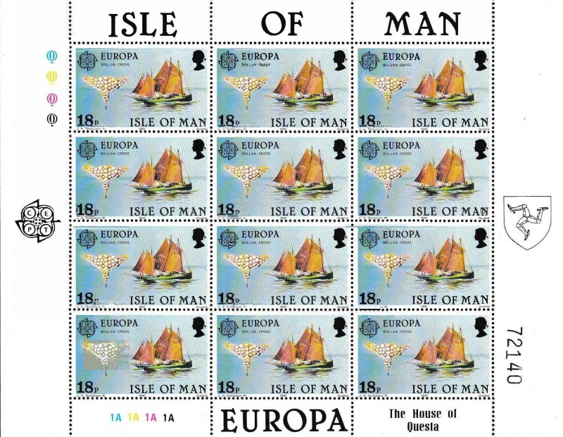 Isle Of Man1981 Europa/CEPT Issue Scott 191-192 Sheets of Twelve (12) VF/NH/(**)