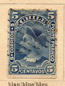 Chile 1900 Early Issue Fine Used 5c. NW-09274