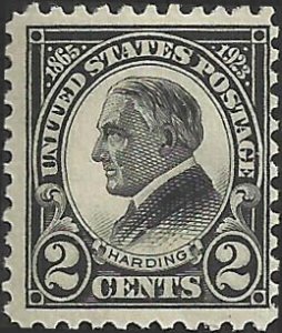 # 610 MINT NEVER HINGED ( MNH ) Black Warren G. Harding