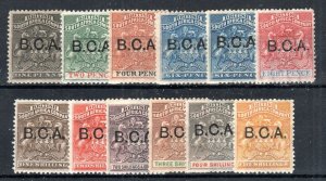 Nyasaland - British Central Africa 1891-95 Rhodesia opt values to 5s SG 1-12 MH