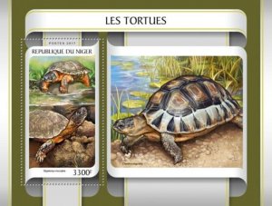 Niger - 2017 Turtles on Stamps - Stamp Souvenir Sheet - NIG17207b