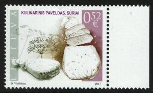 Lithuania #1108 MNH - Cultural Heritage Cheese (2017)