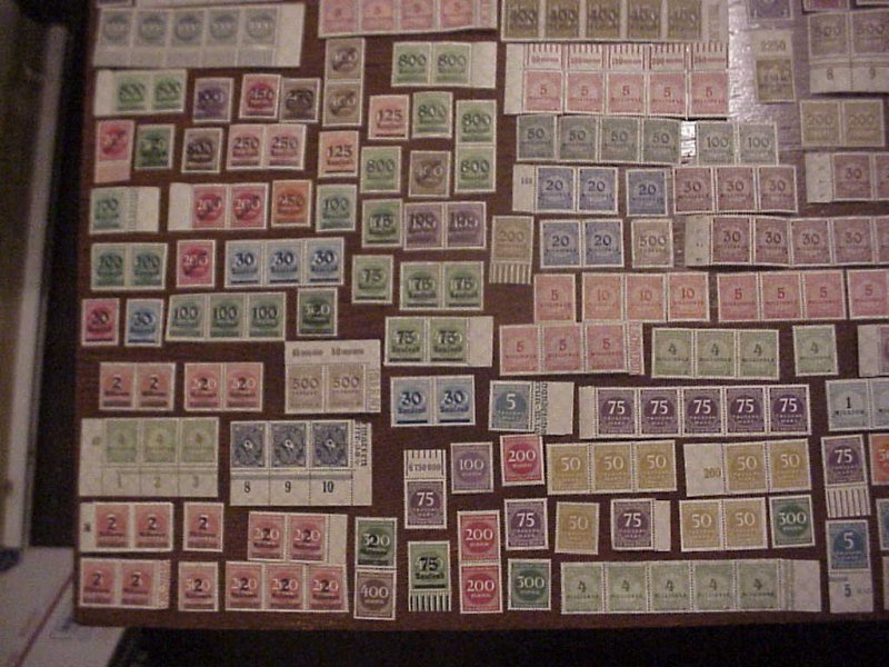 1,200 + MINT/NH GERMAN INFLATION/ REICH STAMPS 1900-1945 SINGLES TO BLOCKS OF 25