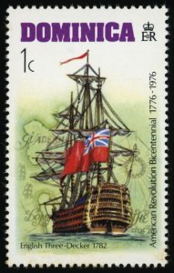 DOMINICA Sc 473 VF/MNH - 1971 1c - English Three-Decker, 1782 - See Desc.