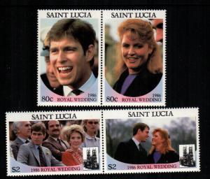 St Lucia  839 - 840   MNH cat $3.50 aaa