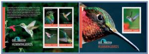 UGANDA 2014 2 SHEETS ugn14307ab HUMMINGBIRDS BIRDS OISEAUX 