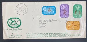 1963 Suva Fiji First Day Cover FDC To Granby Canada South Pacific Games