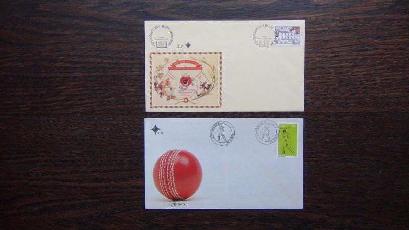 South Africa 1975 1976 FDC x 10 Sports Painter Baines Smuts Postal Satellite   