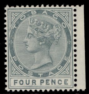 TOBAGO QV SG22, 4d grey, NH MINT.