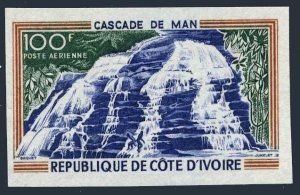 Ivory Coast C41 imperf,MNH.Michel 354B. Man Waterfall,1970.