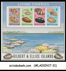 GILBERT ISLANDS - 1975 LIVING COWRIES SEA SHELLS / MARINE LIFE - MIN/SHT MNH