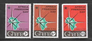 Ghana #112-14 MNH Set of Singles (my3)