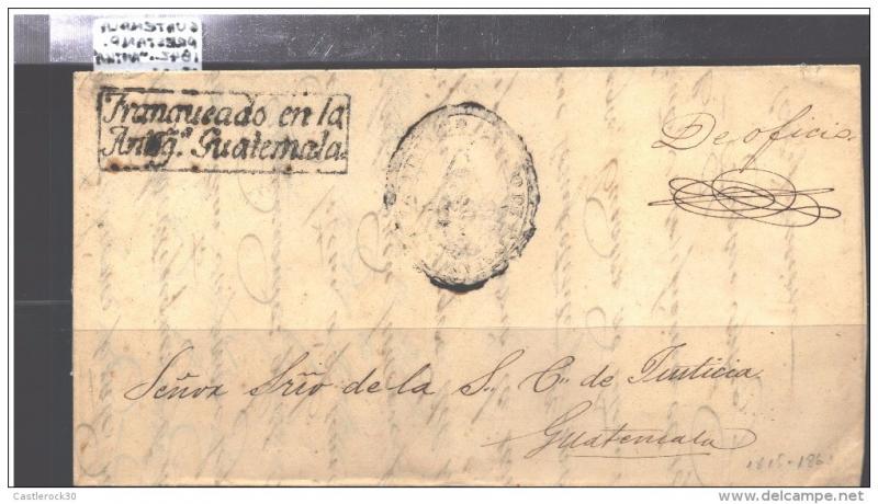 O) 1861 GUATEMALA, PRESTAMP, FRANQUEADO ANTIGUA GUATEMALA,