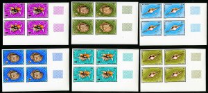Madagascar Stamps # 481-6 XF OG NH Imperforate Blocks of 4