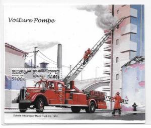 Cambodia 1997 Fire engine Sc 1610 S/S MNH B67