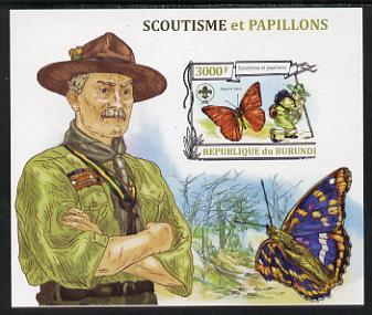 Burundi 2013 Scouting & Butterflies #2 imperf m/sheet...