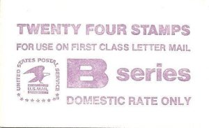 US NON DENOMINATED B STAMP BOOKLET #136 MNH