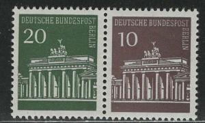 Germany Berlin Scott # 9N252, 9N251, mint nh, se-tenant, Mi # W41