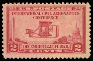 US Sc 649 VF/MNH - 1928 2¢ - Intn'l Civil Aeronautics Conf.