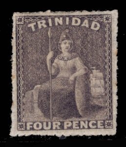 MOMEN: TRINIDAD STAMPS SG #40a PIN PERF 13.5-14 1859 MINT OG H £250 LOT #69020*