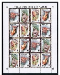 BURUNDI SHEET MNH WILDLIFE