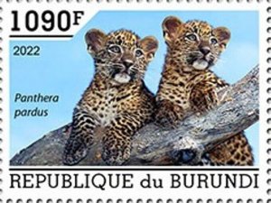 Burundi - 2022 Leopards on Stamps - Stamp - BUR2201047a