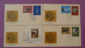 european year of architectural heritage set of 4 FDC Romania 1975