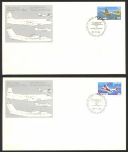 Canada Sc# 905-906 FDC Set/2 (singles) 1981 11.24 Canadian Aircraft