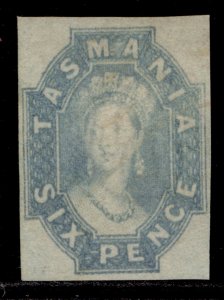 AUSTRALIA - Tasmania QV SG46, 6d grey-violet, UNUSED. Cat £900. 