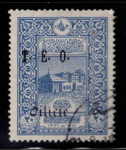 Cilicia Scott 77 used light cancel at bottom right overprint on Turkish stamp