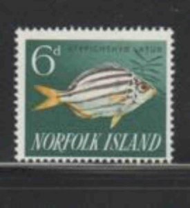 NORFOLK ISLAND #50 1962 6p DREAM FISH MINT VF NH O.G