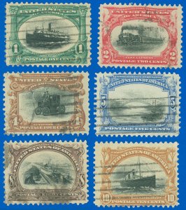 USA. SCOTT #294-#299 PAN-AMERICAN Set, Used-F/VF, No Noted Flaws, SCV $119 (SK)