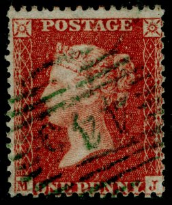 SG29, 1d red-brown, LC14, FINE USED. Cat £450. GREEN POSTMARK. MJ 