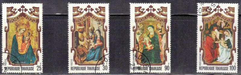 TOGO SC# 860,861,C210,C211 CTO CHRISTMAS 1973  SEE SCAN