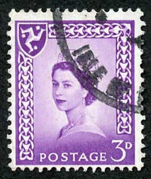 IOM SG2a 3d Deep Lilac on Chalky Paper Fine used cat from 6.50 pounds