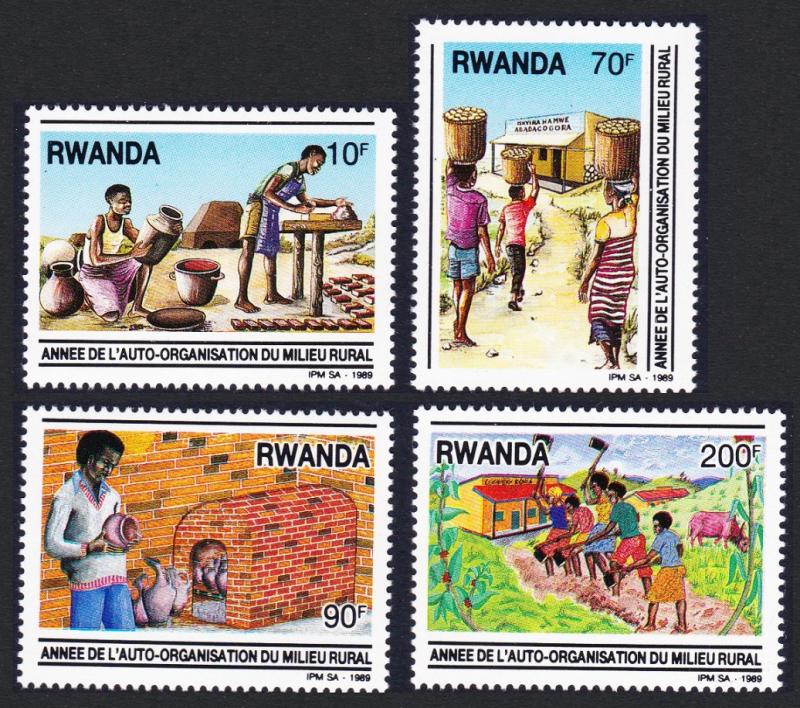 Rwanda Rural Self-help Year 4v SG#1344-1347 SC#1334-1337 CV£9.4