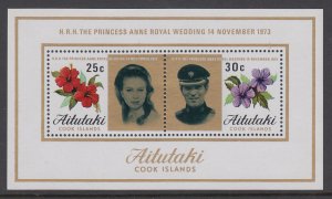 Aitutaki 78a Royal Wedding Souvenir Sheet MNH VF
