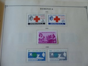 Dominica 1937-1972 Mint Stamp Collection on Scott International Alb Pgs