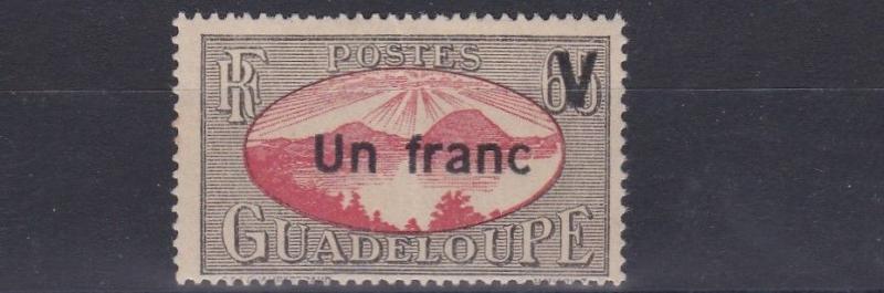 FRENCH COLONIES GUADELOUPE   1943 - 44  1F ON 65    MH 