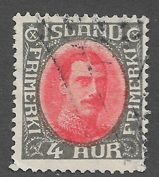 1931 Iceland Sc178 King Christian X 4aur used