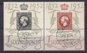 LUXEMBOURG STAMPS. 1952, Sc.#278, 279, PAIR ORIG. GUM, NEVER HINGED