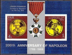 {Y039} Yemen 1969 Napoleon Bonoparte S/S imperf. MNH** Mi.:Bl.107 20,00Eur